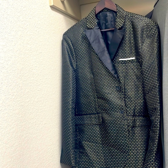 Coo Fandy, Tuxedo Suit, Black and Gold Dots - Picture 4 of 11